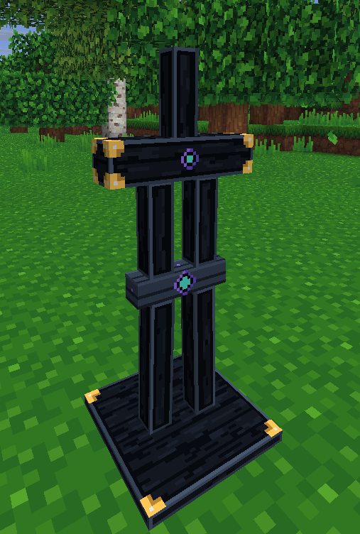 A claimed armor stand showing the Display Vault look